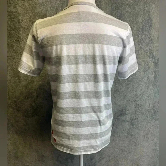 Quacker Factory striped strawberry and rhinestone T-shirt women’s size S - Picture 6 of 8